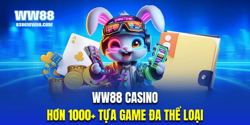 Casino WW88 cung cấp hơn 1000+ sản phẩm đến từ nhiều thể loại 